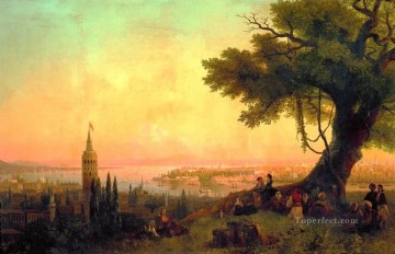  Constant Pintura Art%C3%ADstica - Vista de Constantinopla a la luz del atardecer Ivan Aivazovsky